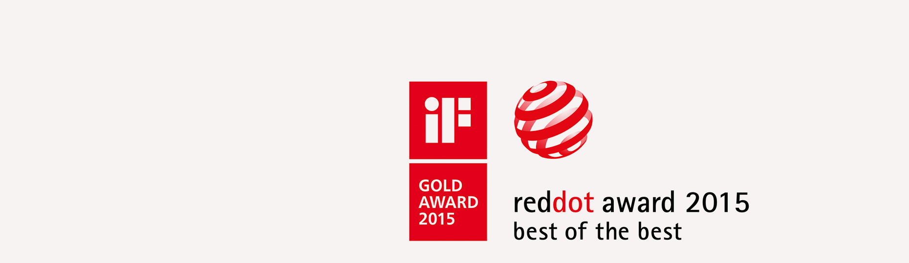 logo image of iF Design Award 2015 and Red Dot Design Award 2015