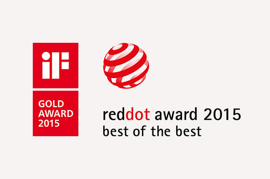 iF Design Award 2015 logo and Red Dot Design Award 2015 logo