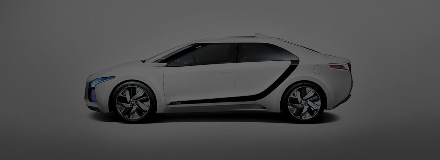 Side view of Blue Square concept car