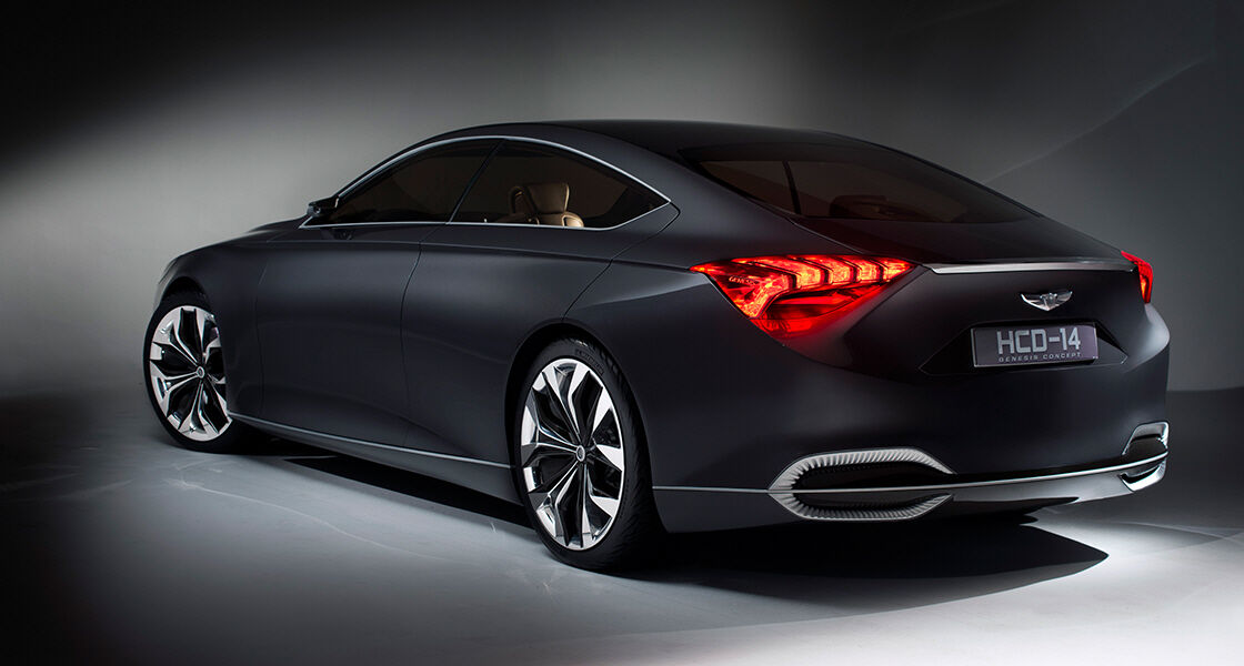 Rear side view of 2013 HCD-14 Genesis