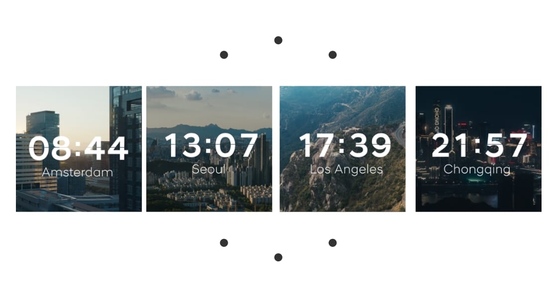 Four cities, four moments, four stories.