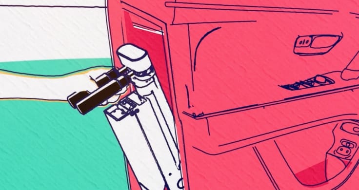 문에 수납 가능한 스쿠터