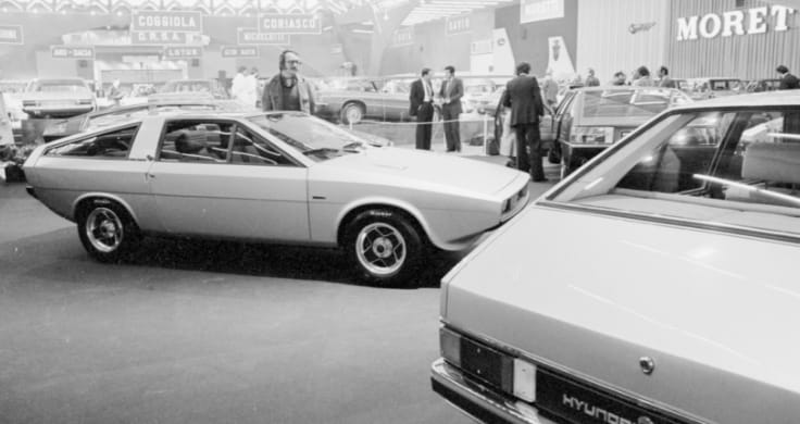 The Pony Coupe Concept at the 1974 Turin Motor Show
