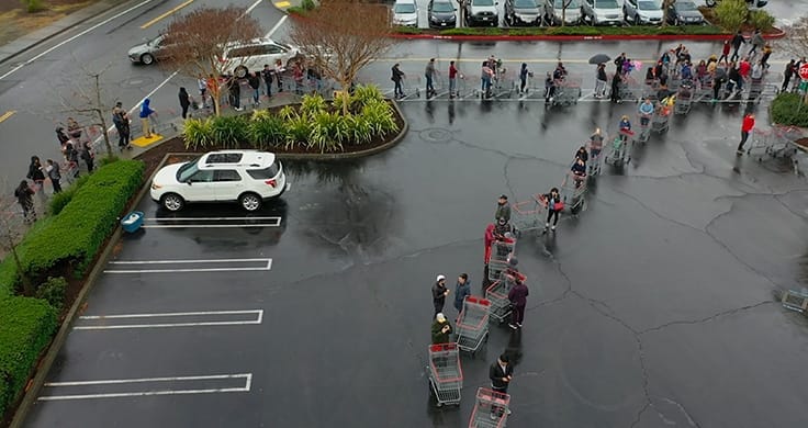 Shopping waiting line