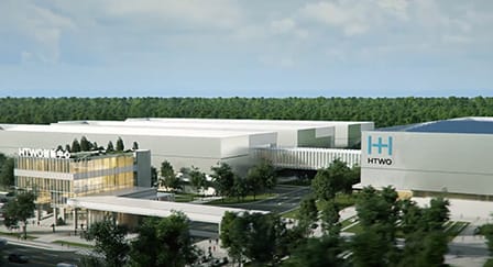 Photo of fuel cell system production facility in Guangzhou, China