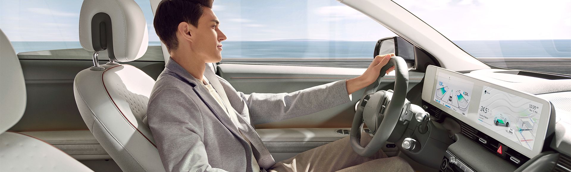 man in the car
