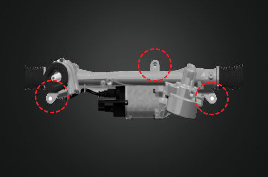 Three-point solid mounting applied