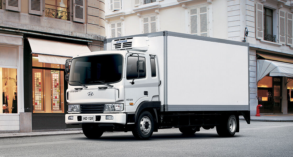 HD120 truck runs down the road full of cargo