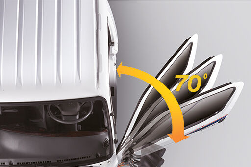driver seat door is opening widely