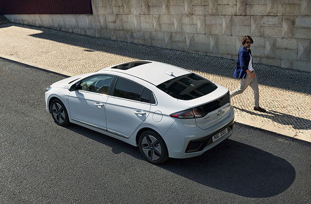 IONIQ hybrid rear side view