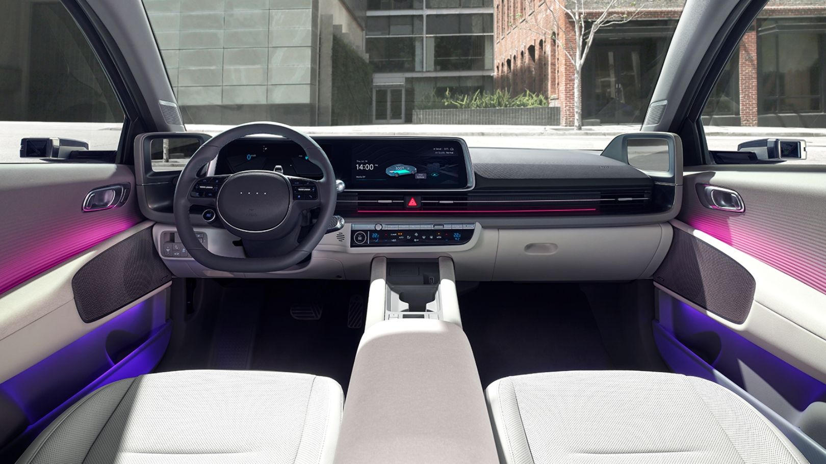 view front seat from back seat of IONIQ 6