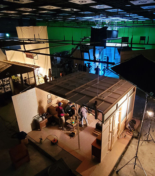 Moon Kyungwon and Jeon Joonho, ‘NEWS FROM NOWHERE - Freedom Village’, Making still image, 2021. Busan Film Studio. Image provided by MMCA.