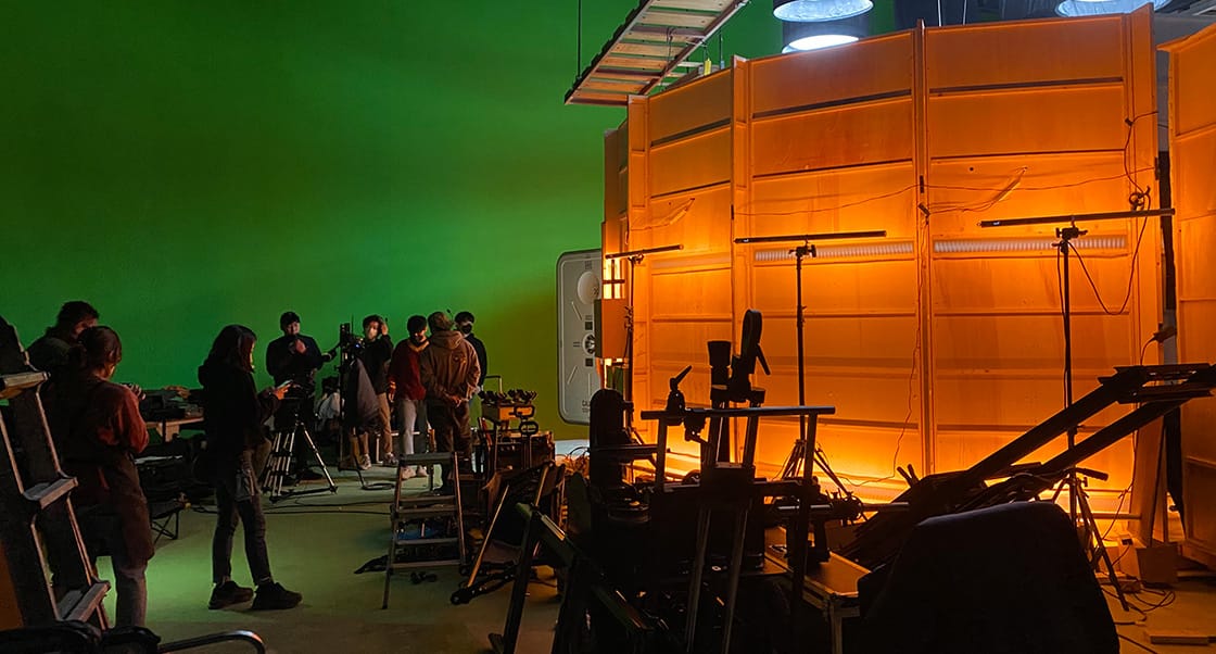 Moon Kyungwon and Jeon Joonho, ‘NEWS FROM NOWHERE - Freedom Village’, Making still image, 2021. Busan Film Studio. Image provided by MMCA.