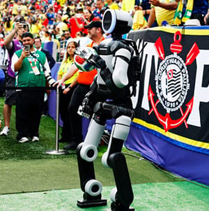 Atlas, the humanoid robot, delivers match ball at World Cup