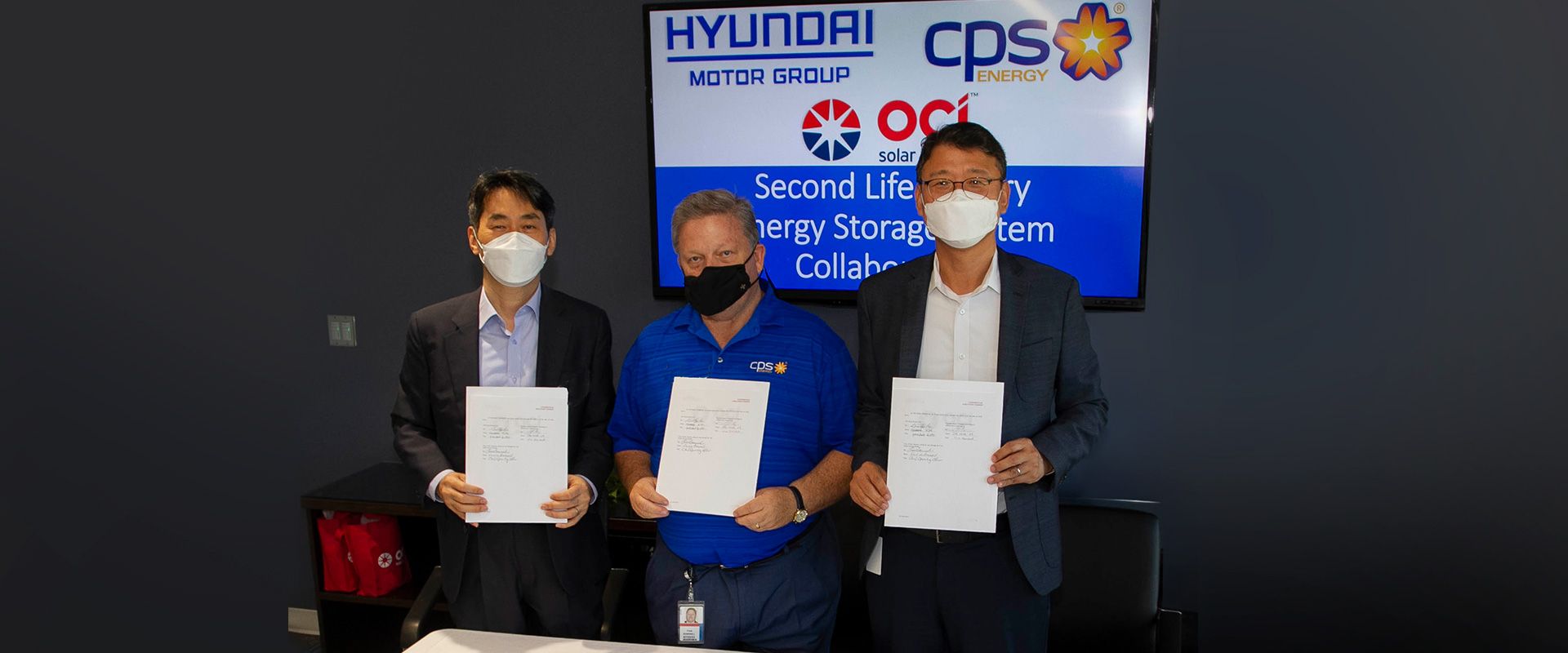 OCI Solar Power, CPS Energy, and Hyundai motor group agree to enter negotiations to test an innovative way to store energy