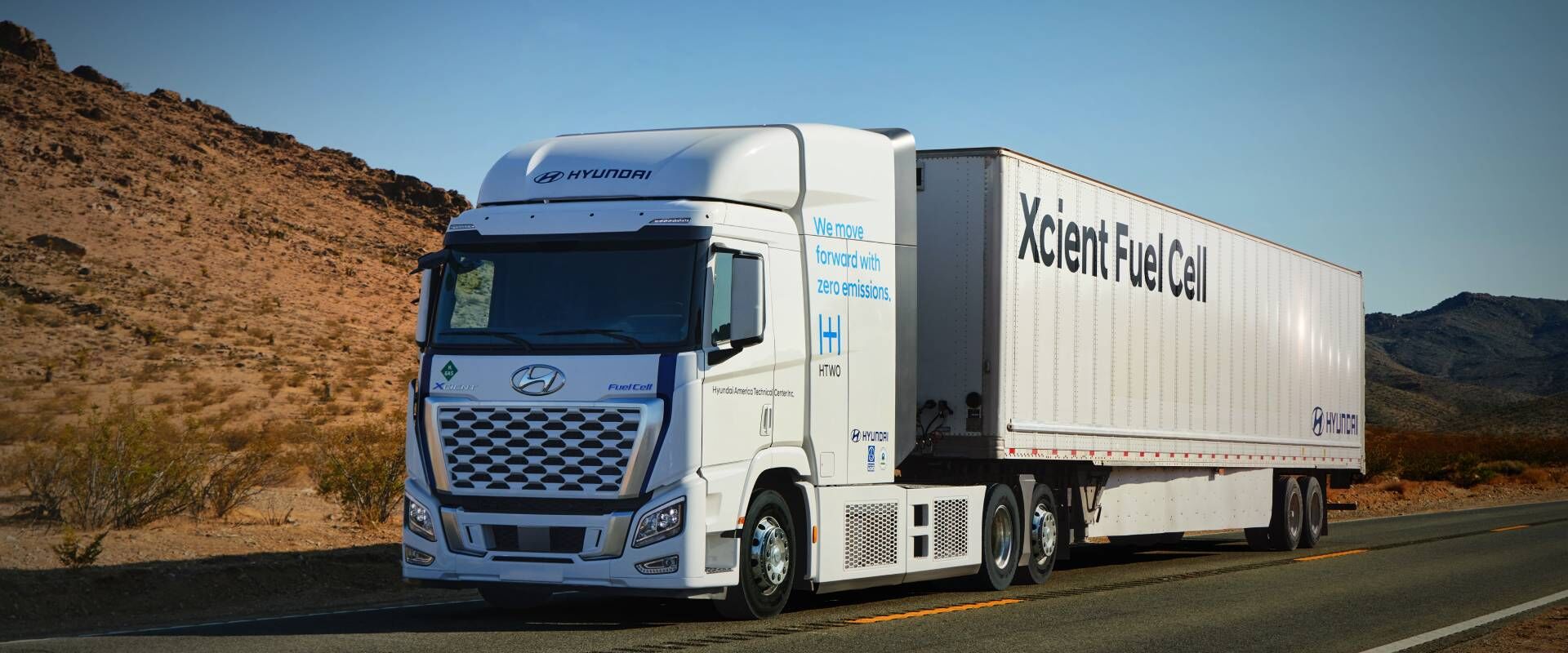 An image of Hydrogen-powered XCIENT Fuel Cell Truck