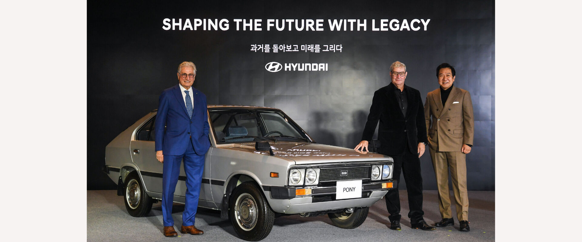 Hyundai Motor and Legendary Designer Giorgetto Giugiaro Collaborate to Rebuild Original 1974 Pony Coupe Concept