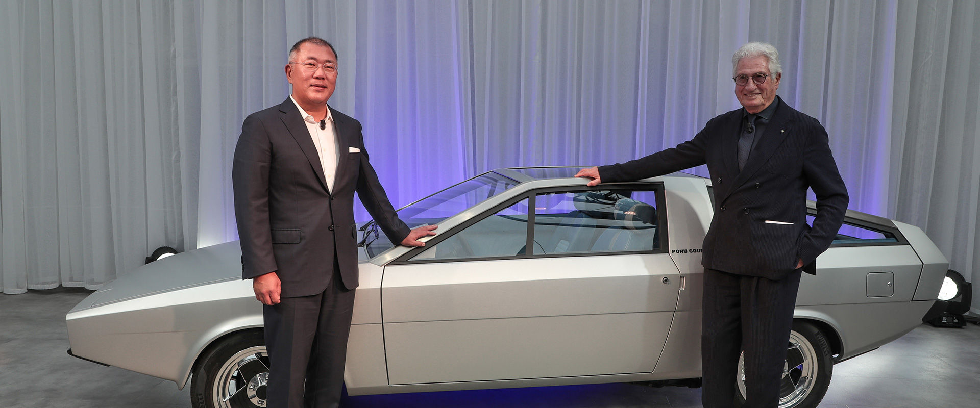 Hyundai Pony Coupe Concept Restored After 50 Years, Unveiled at Its Birthplace Italy