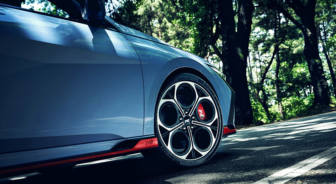 New Elantra N, wheel detail view