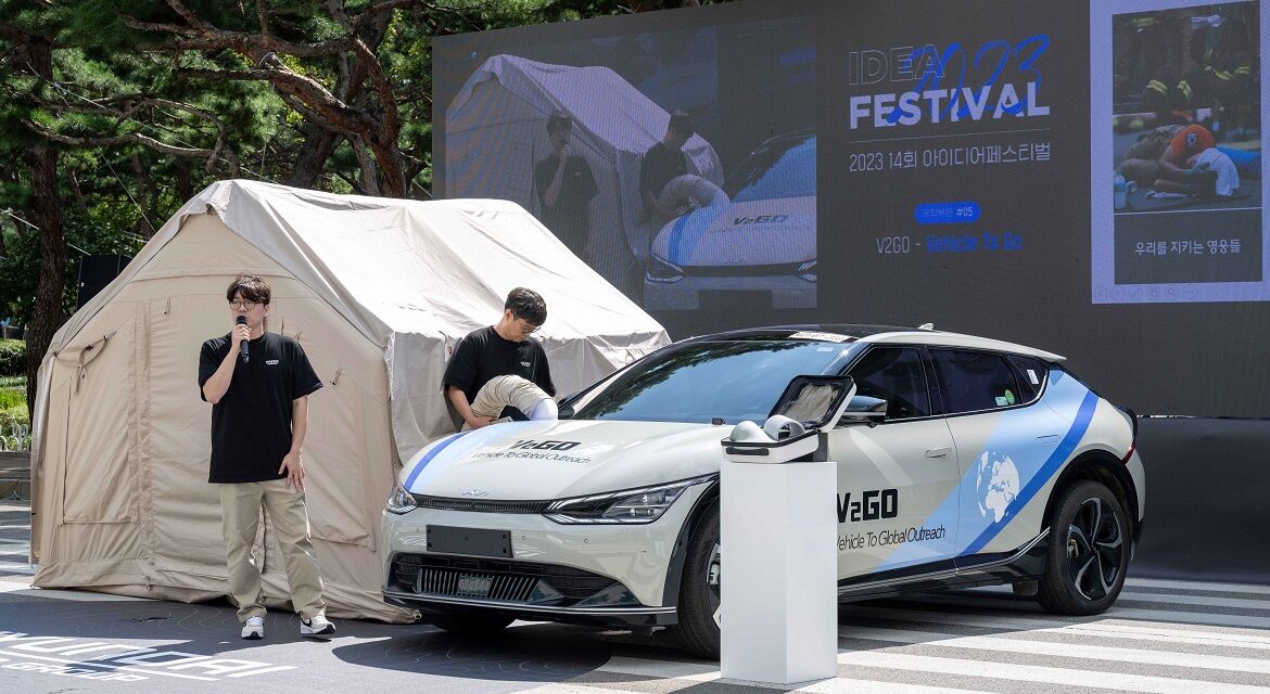 One of the finalists is demonstrating the Vehicle-to-Go (V2GO) technology, which enables vehicle air conditioning to be used in outdoor environments