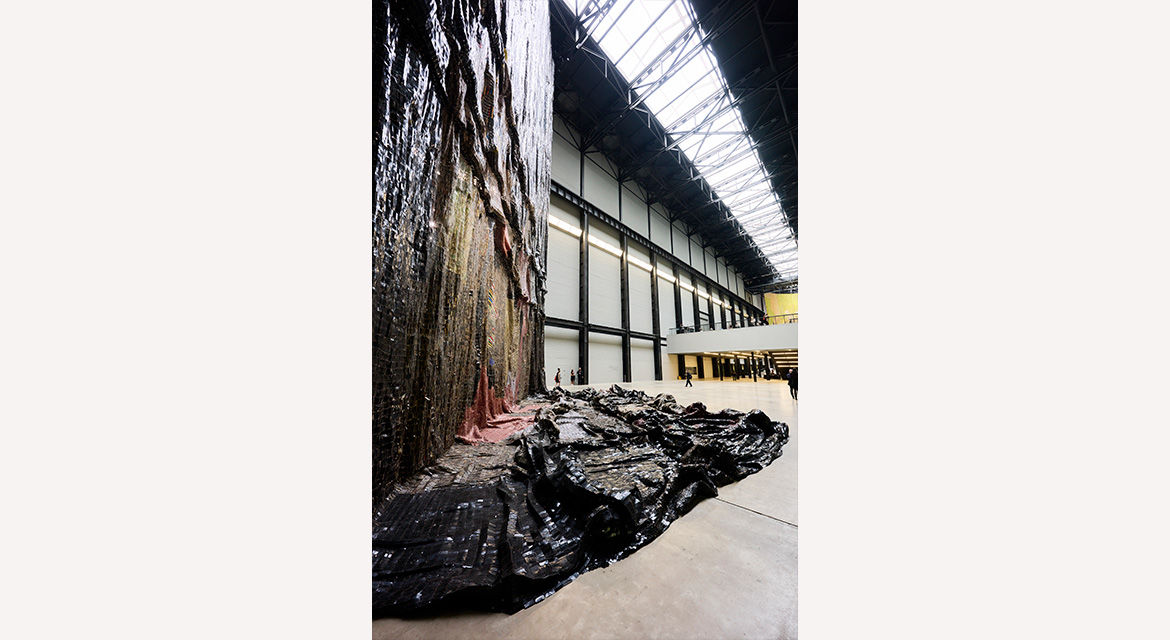 Hyundai Commission: El Anatsui: Behind the Red Moon Installation View at Tate Modern