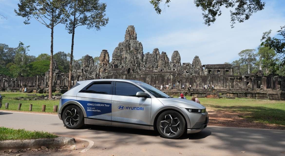 IONIQ 5 in Cambodia on the ninth day of the ASEAN Tour