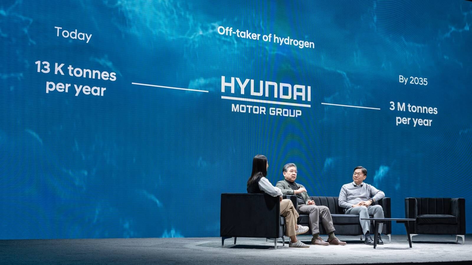 Jay Chang and Chang Hwan Kim present hydrogen energy solutions of Hyundai Motor at CES 2024