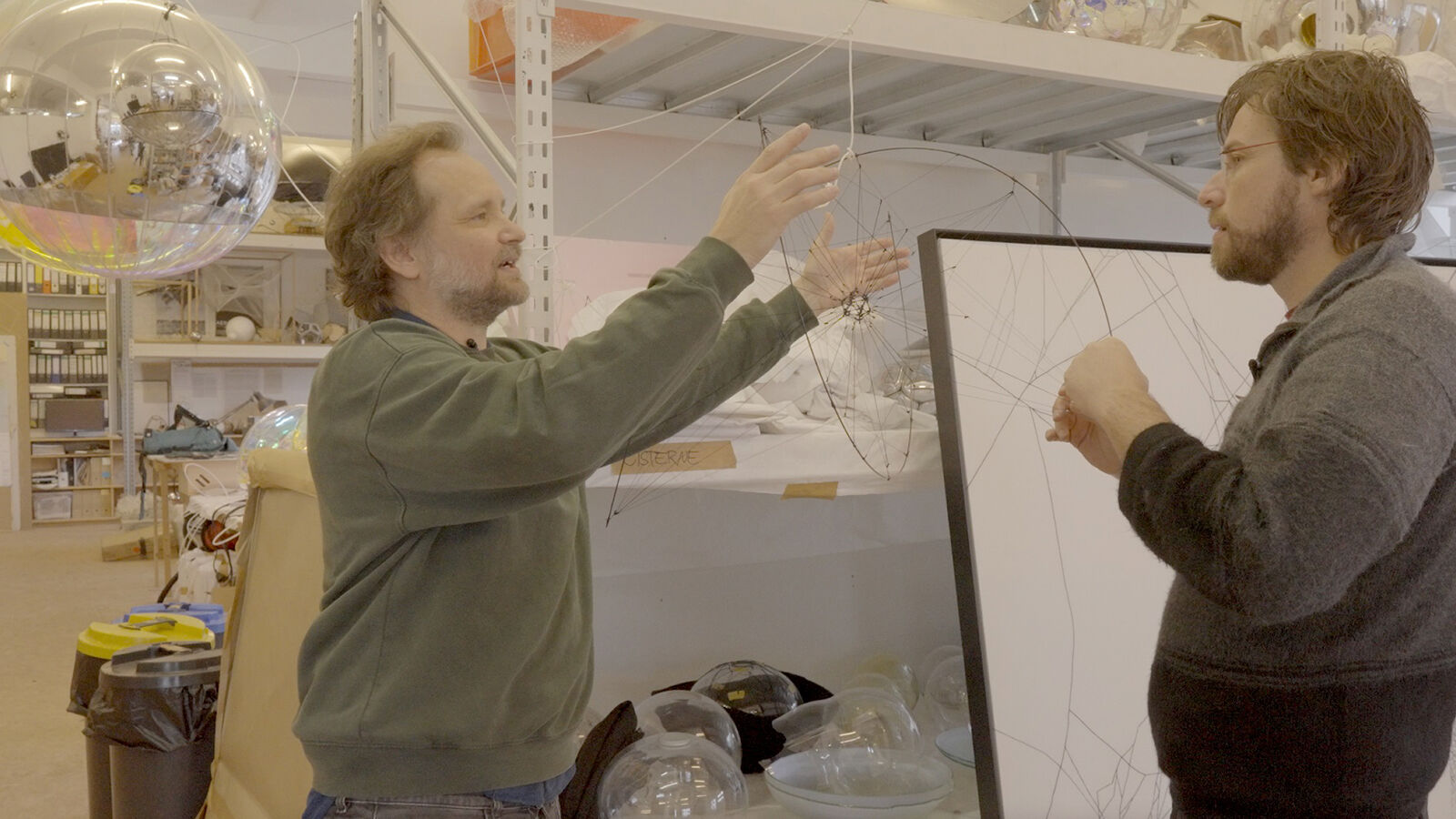 (Image 6) Tomas Saraceno and Harry Halpin in D10collaboration at Tomas Saraceno's studio in Berlin