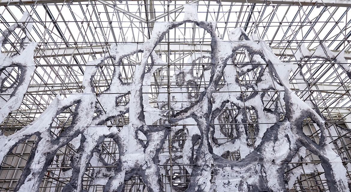 Mire Lee. Landscape with Many Holes Skins on Yeongdo Sea, 2022. © Busan Biennale Organizing Committee. Photo Sang-tae Kim.