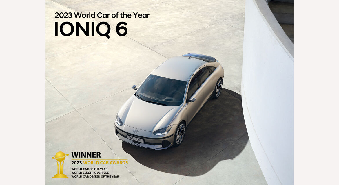 Hyundai IONIQ 6 as World Car of the Year, World Electric Vehicle and World Car Design of the Year (2023)