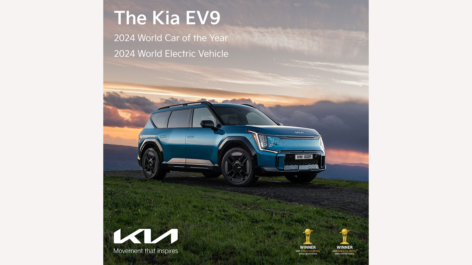 Kia EV9 as World Car of the Year and World Electric Vehicle (2024)