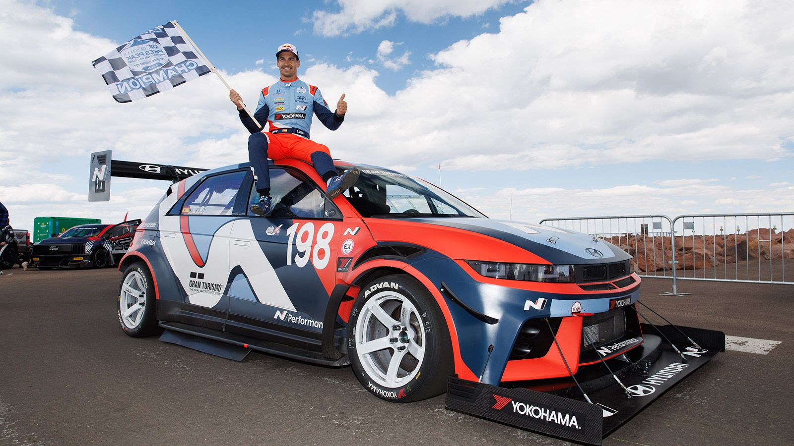 The IONIQ 5 N TA Spec, driven by Hyundai World Rally driver Dani Sordo