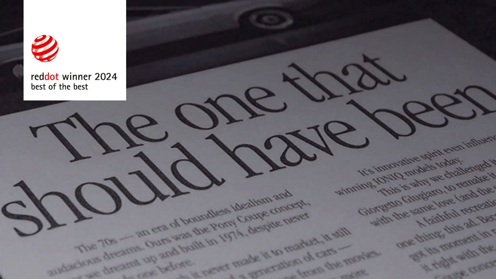 Image 01 Hyundai Red Dot - Pony Concept ad campaign