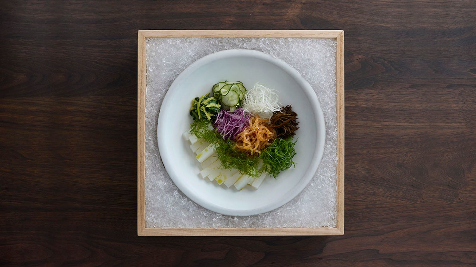 Tangpyeong-chae (Jellyfish and Mungbean Jelly Salad)