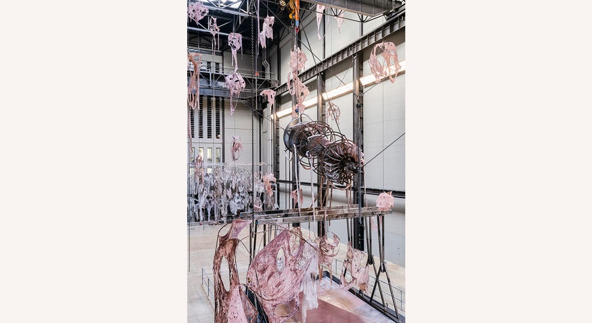 Hyundai Commission: Mire Lee: Open Wound, Installation View. Photo © Tate (Lucy Green)