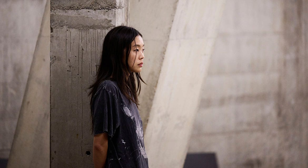 Hyundai Commission artist Mire Lee at Tate Modern. Photo © Tate (Ben Fisher Photography) 