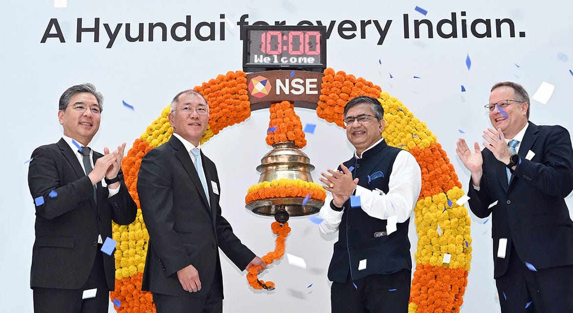 Hyundai Motor India Ltd. (HMIL) has listed on the Indian stock market in a landmark Initial Public Offering (IPO) — the largest in India’s history.