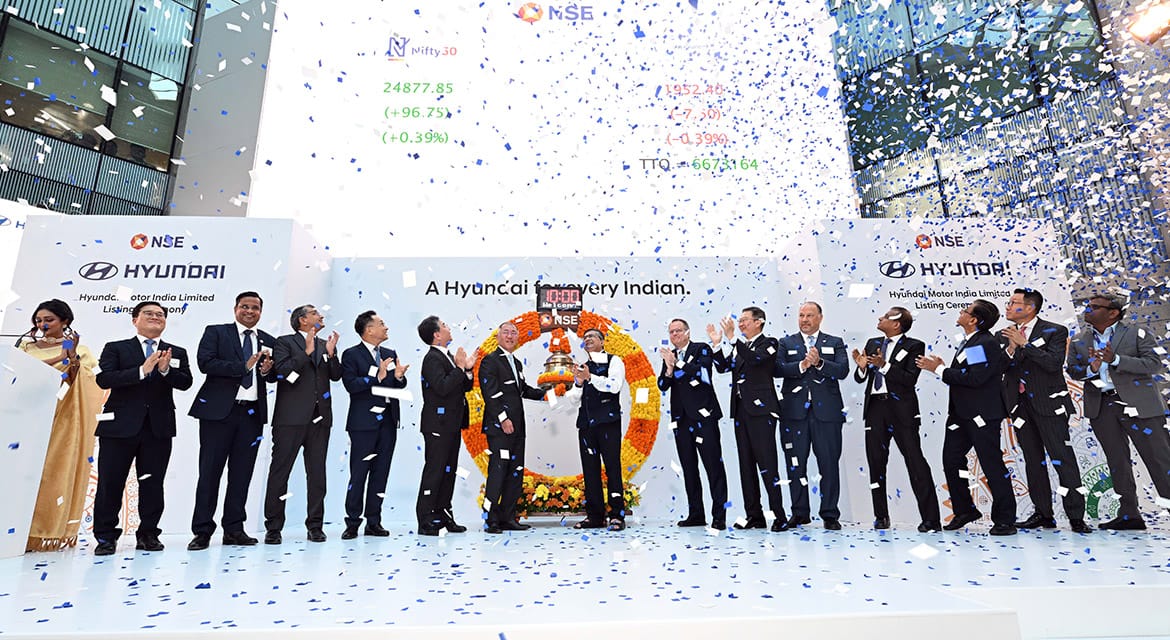 Hyundai Motor India Ltd. (HMIL) has listed on the Indian stock market in a landmark Initial Public Offering (IPO) — the largest in India’s history.