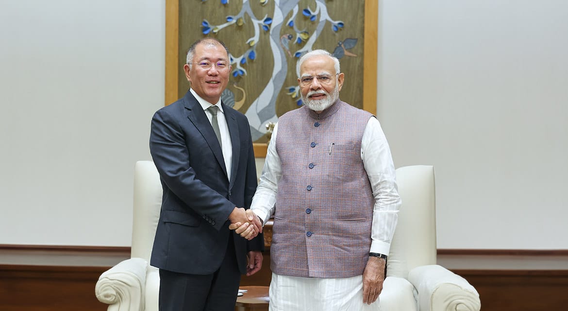 Hyundai Motor Group Executive Chair Euisun Chung Meets with Indian PM Narendra Modi