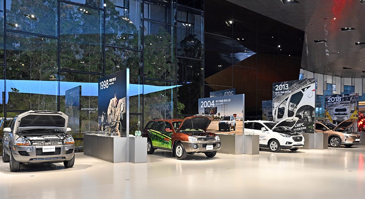Hydrogen Heritage exhibition is showcased at Hyundai Motorstudio Goyang as part of the ‘Clearly Committed’ event