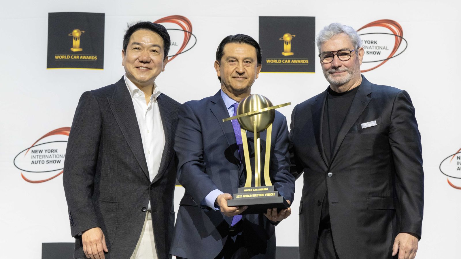 SangYup Lee, José Muñoz and Luc Donckerwolke at 2025 WCA ceremony