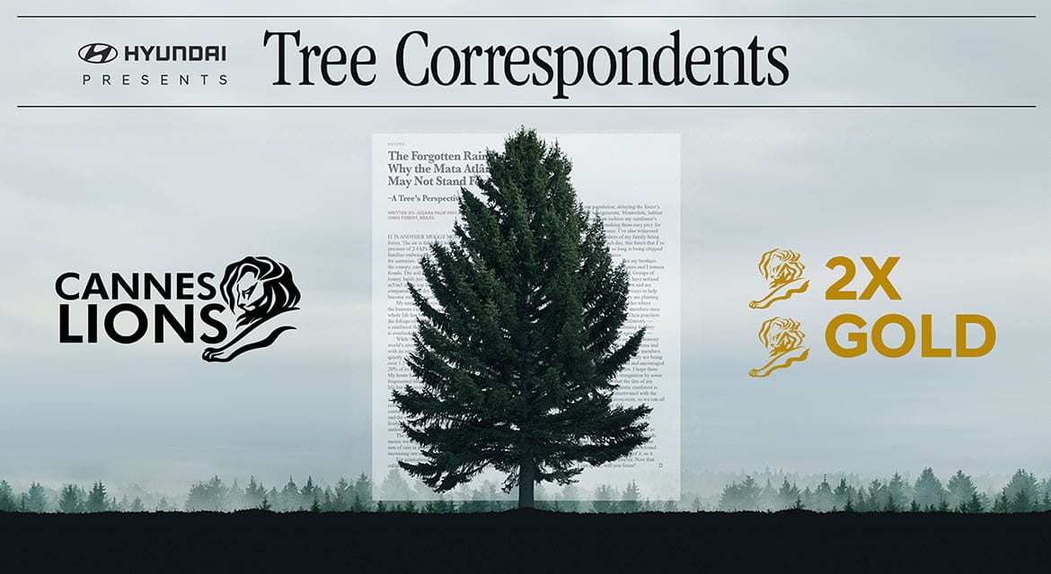 ‘Tree Correspondents’ wins two Gold Lions and one Silver Lion in the Digital Craft category at Cannes Lions