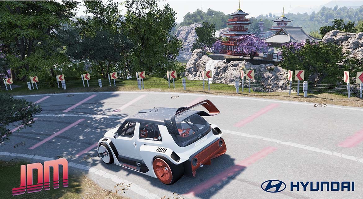Hyundai Motor Company is debuting its cutting-edge electric concept vehicle, INSTEROID, in the drift racing game JDM: Japanese Drift Master.