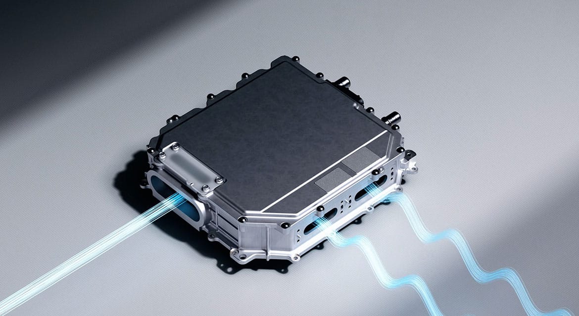 An EV’s power output depends on the voltage and current the battery can deliver to the motor (or motors) via the inverter.
