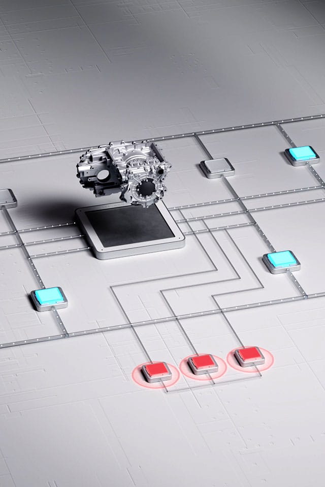 The proprietary algorithms manage smooth voltage transitions through transfer switches to shift seamlessly between modes, ensuring strong power when accelerating and high efficiency during long-distance driving.