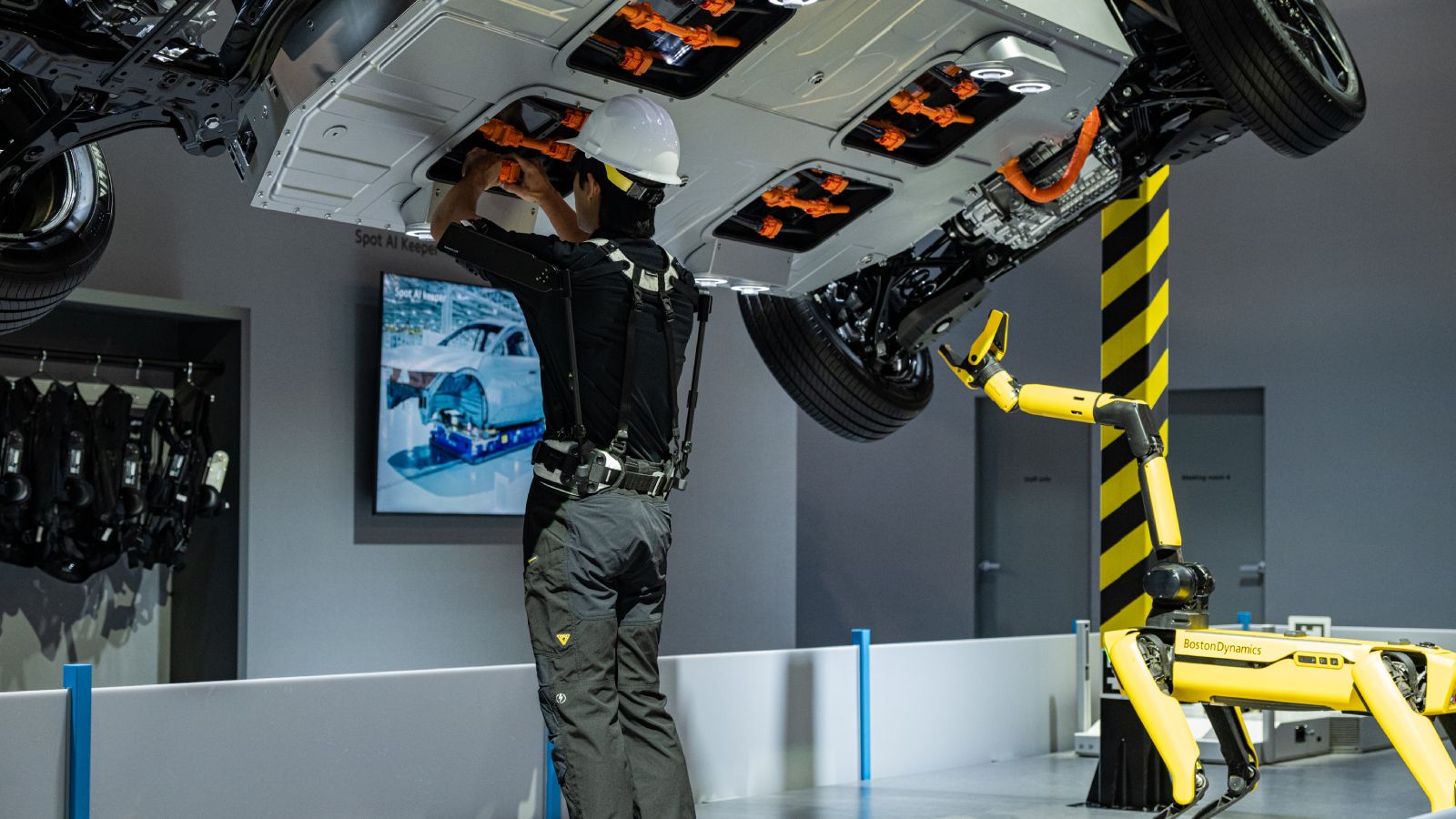 The AI Keeper, based on Boston Dynamics' Spot, demonstrates its ability to collaborate with workers to perform precise assembly and inspection tasks