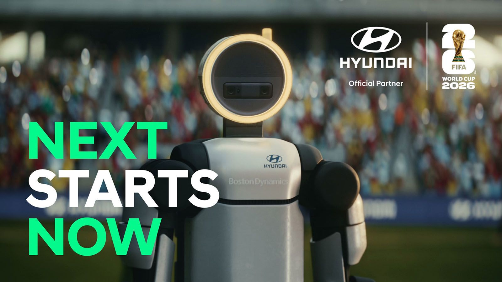 Hyundai Motor Company unveiled its FIFA World Cup 2026™ global campaign video “Next Starts Now”. The 60-second cinematic brand film features next-generation football (soccer) talents alongside Son Heung-min and Boston Dynamics’ Atlas® robot.