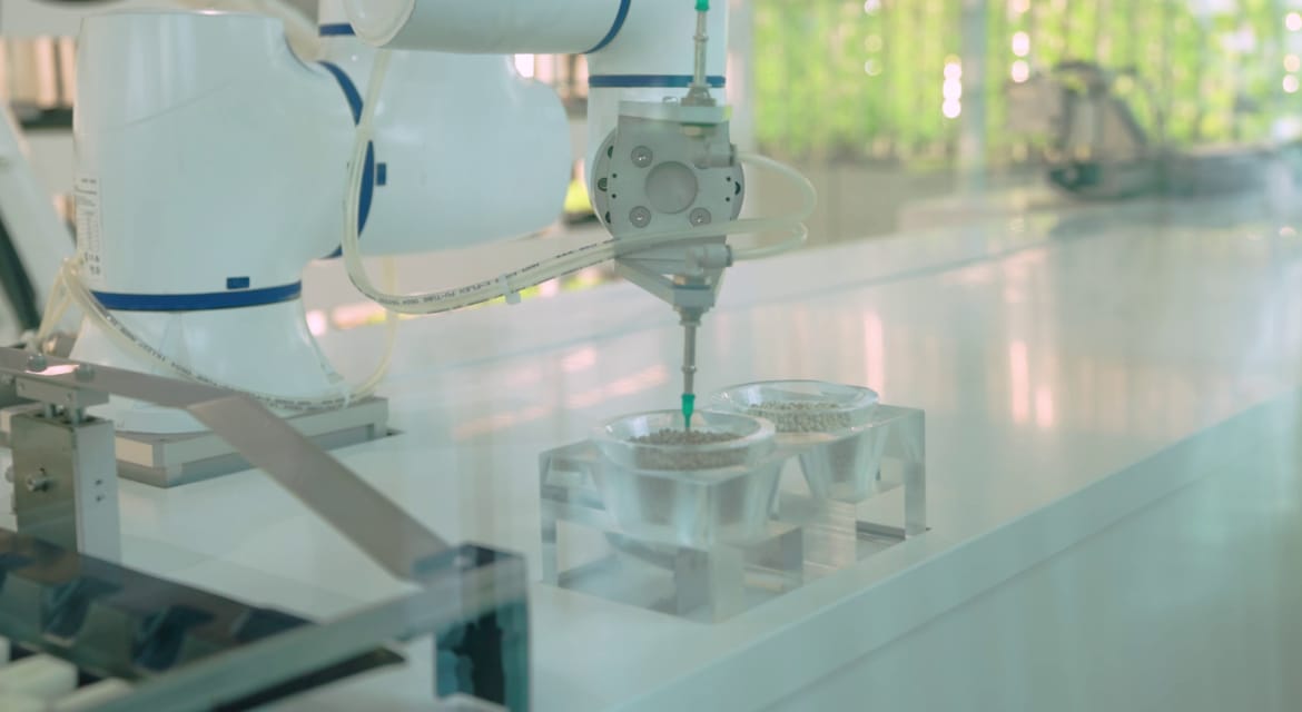 Tucked inside a facility built for robotics and vehicle assembly is a fully automated indoor farm where leafy greens grow under climate-controlled conditions, untouched by weather, pests or soil.