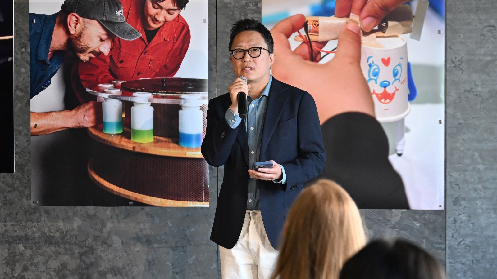 Sungwon Jee, Executive Vice President and Head of Hyundai Motor Group Brand Experience, speaks at the media preview for “Have Fun with Science,” the GBC experiential science museum pop-up exhibition.