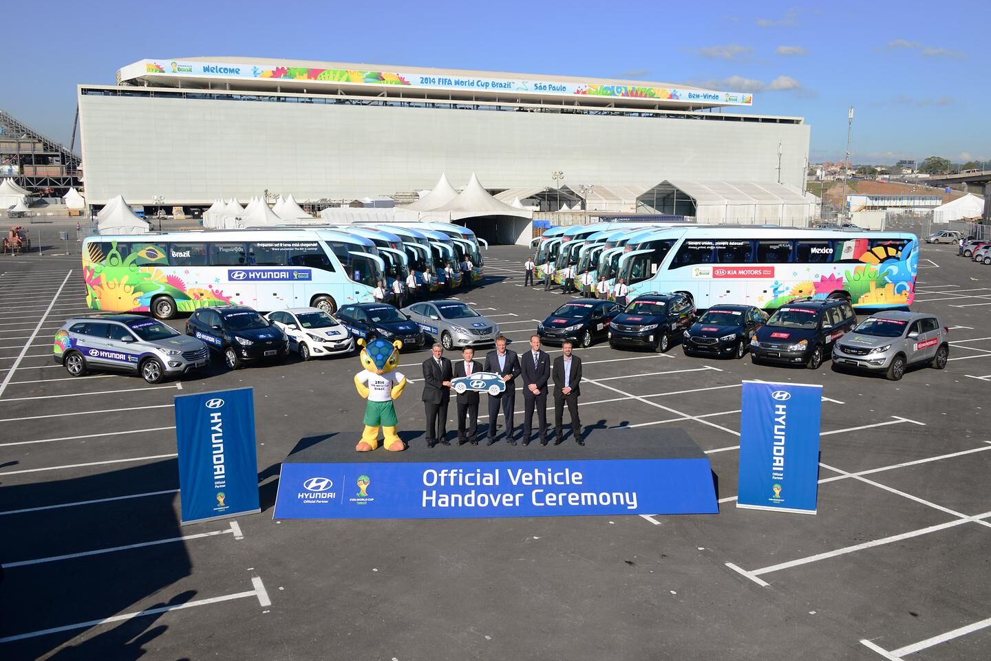 Hyundai Motor Delivers Vehicles for 2014 FIFA World Cup BrazilTM